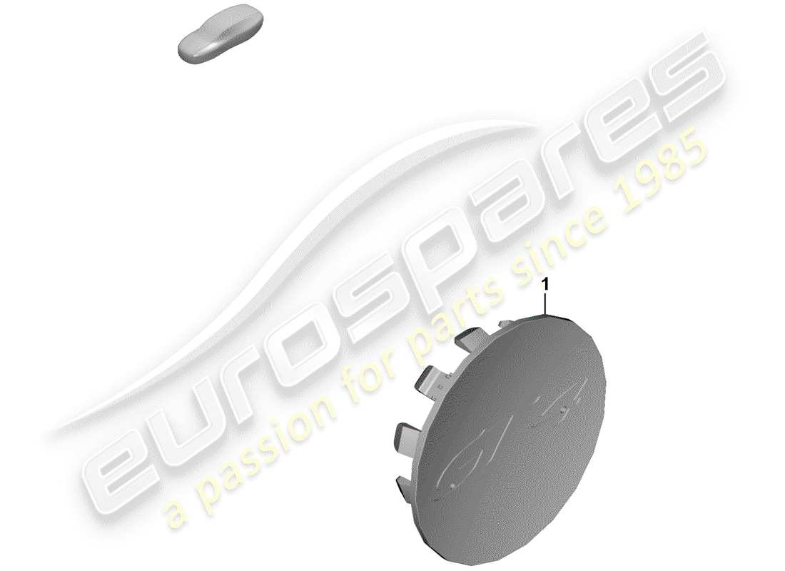 porsche 2019 (718 boxster spyder) tapa de rueda diagrama de piezas