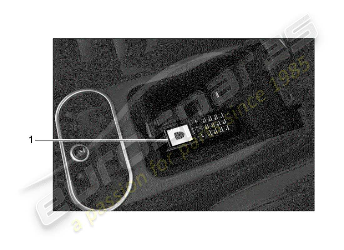 porsche 2013 (tequipment cayenne) auricular telefónico con diagrama de piezas