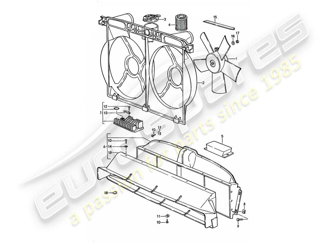 porsche 1994 (928) water cooling 2 diagrama de piezas