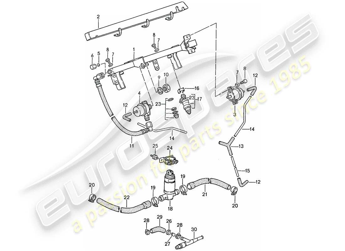 porsche 1991 (944) l-jetronic - 2 diagrama de piezas