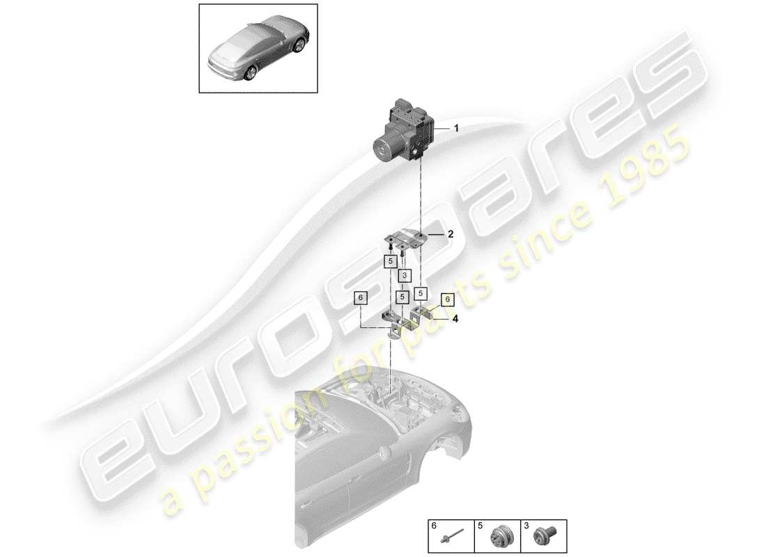 porsche 2017 (panamera 971-1) unidad hidraulica diagrama de piezas