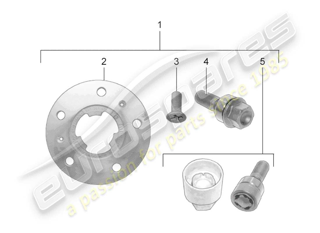 porsche 2012 (tequipment 98x/99x) anillo espaciador diagrama de piezas