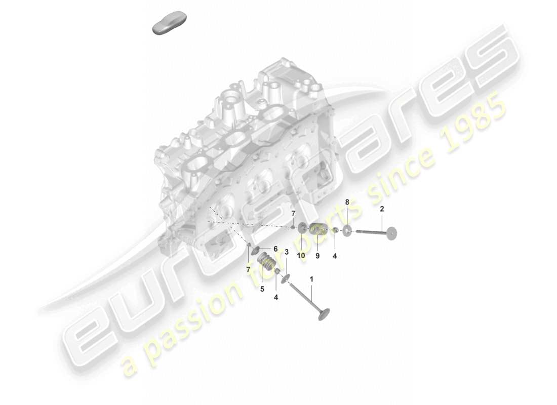 porsche 2019 (992-1) culata piezas individuales válvula diagrama de piezas
