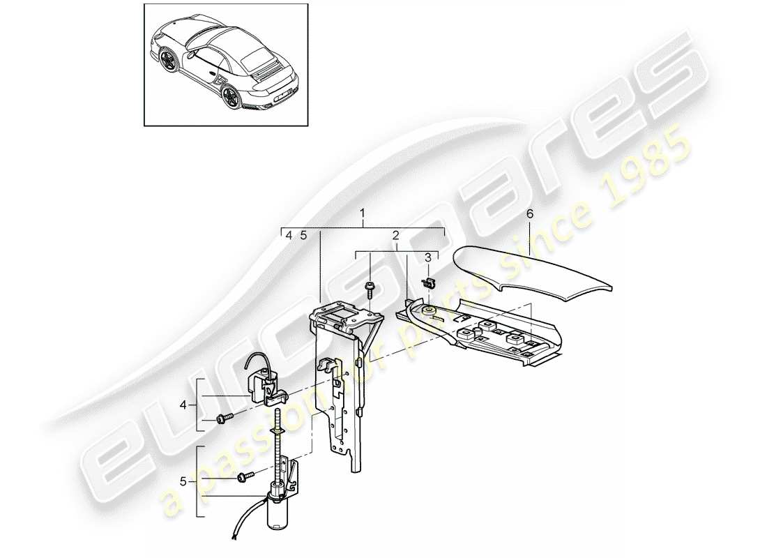 porsche 2012 (997-2 turbo / gt2 rs) solapa diagrama de piezas