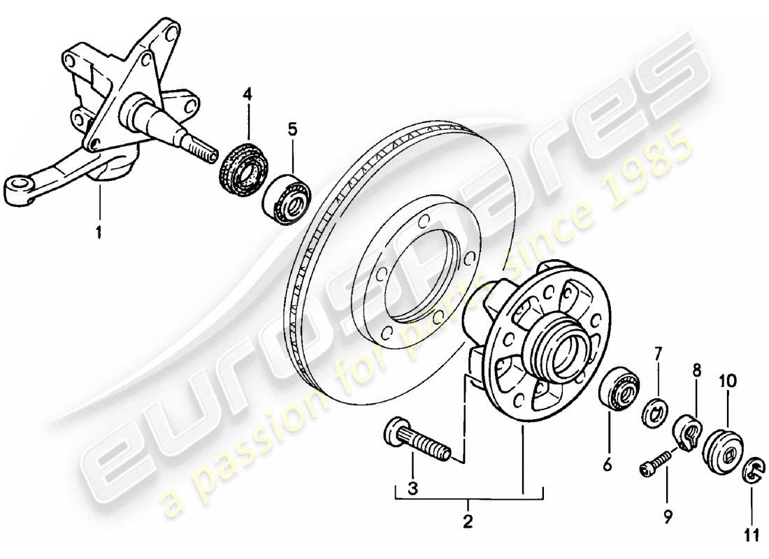 porsche 1981 (924) muñón de dirección - - lubricantes diagrama de piezas
