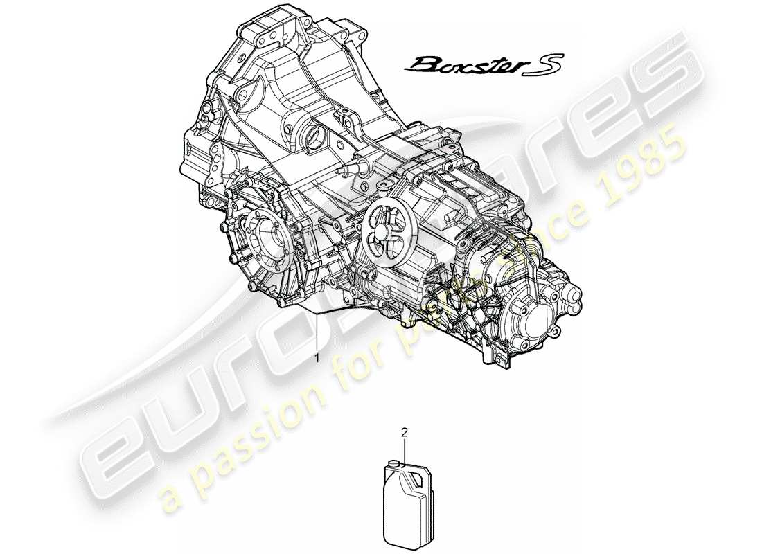porsche 2005 (987 boxster) transmisión de repuesto diagrama de piezas