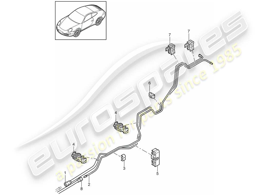 porsche 2010 (997-2) fuel system diagrama de piezas