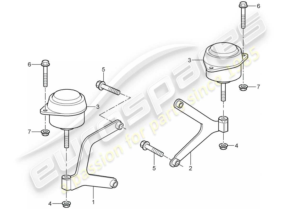 porsche 2004 (986 boxster) caja de cambios manual - montaje de la caja de cambios - d - mj 2000>> esquema de piezas