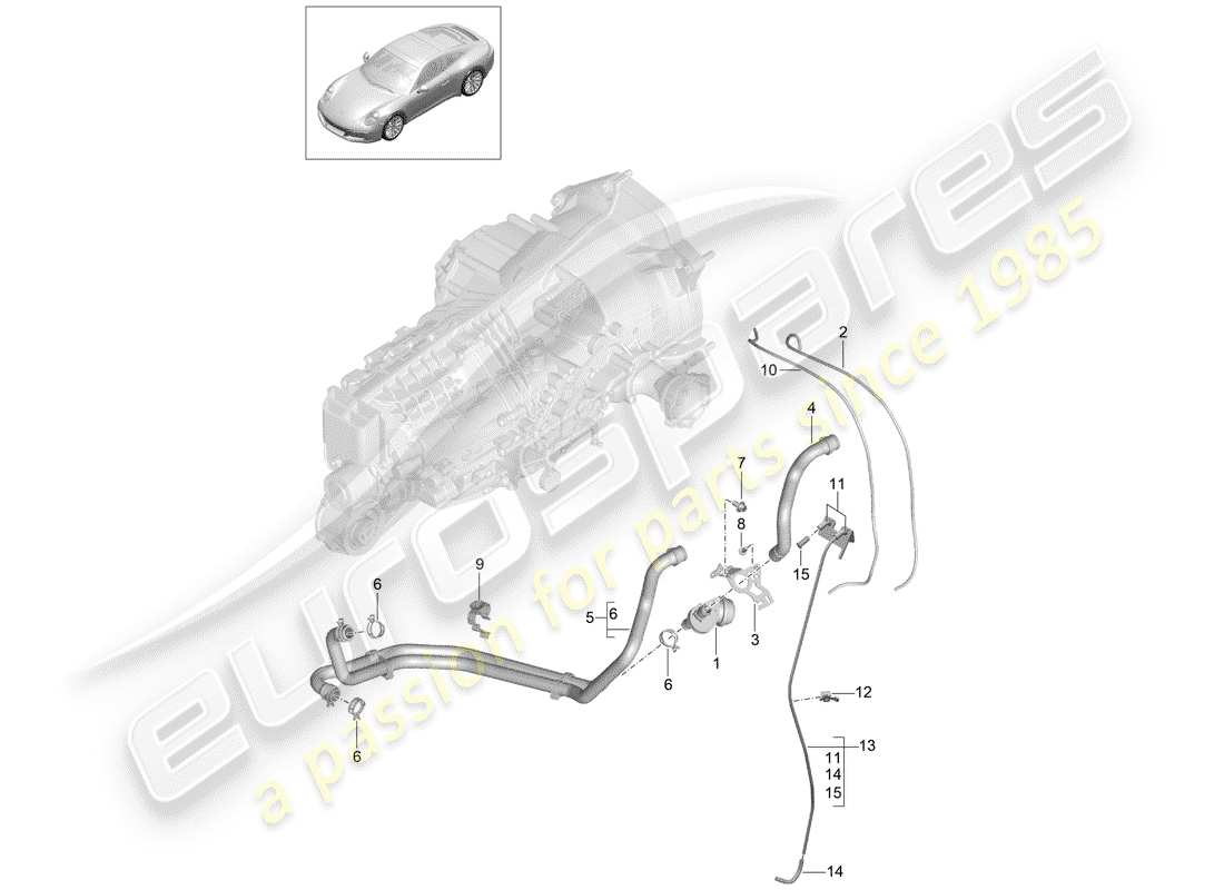 porsche 2017 (991-2) manual gearbox diagrama de piezas