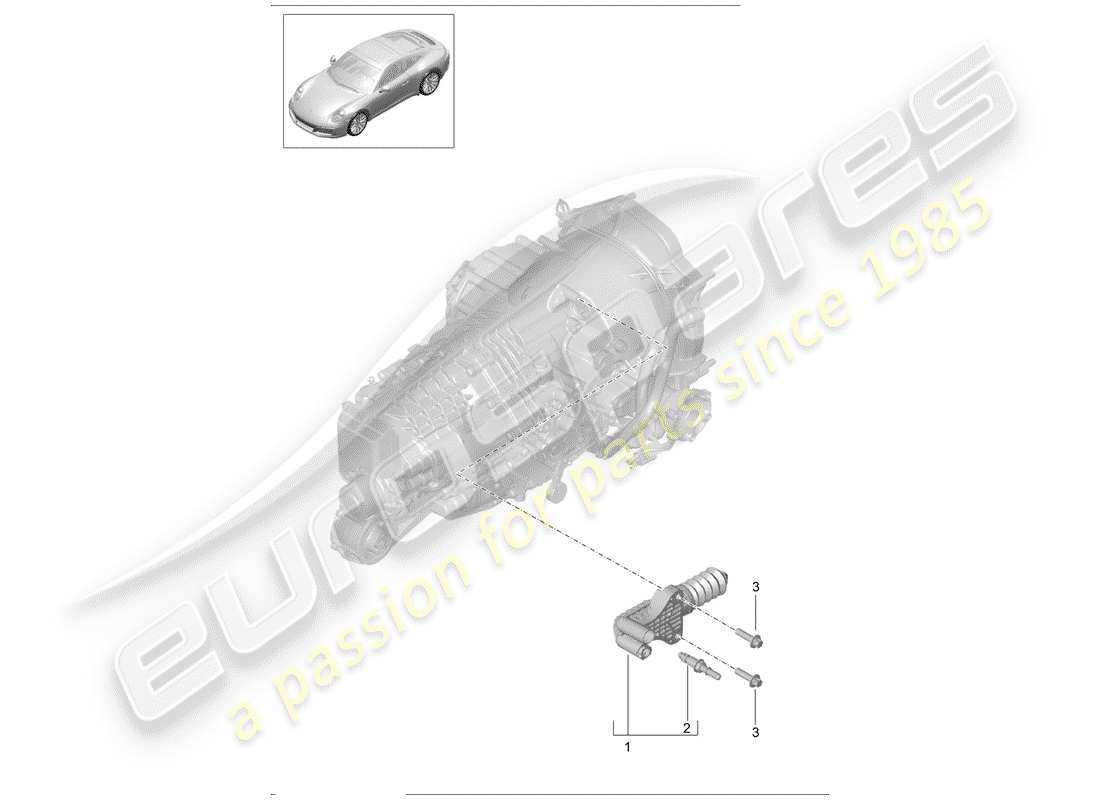 porsche 2019 (991-2) cilindro esclavo del embrague diagrama de piezas
