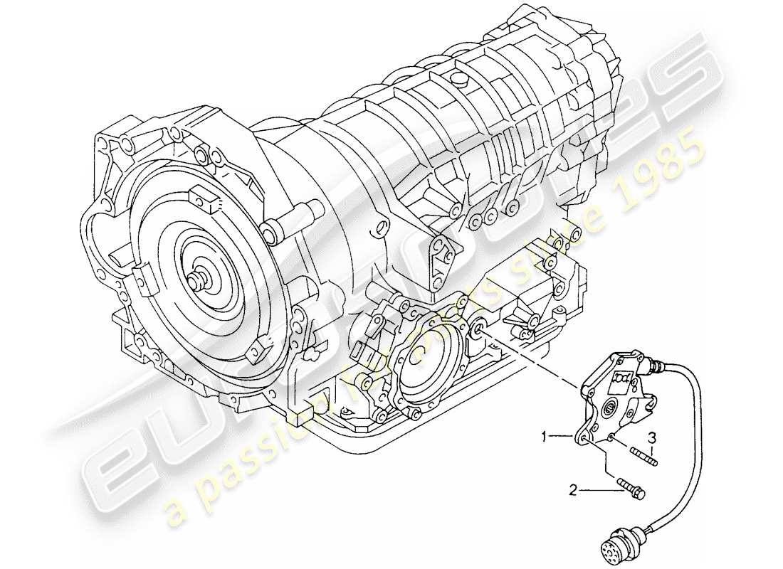 porsche 2003 (986 boxster) tiptronic - diagrama de piezas del interruptor de transmisión