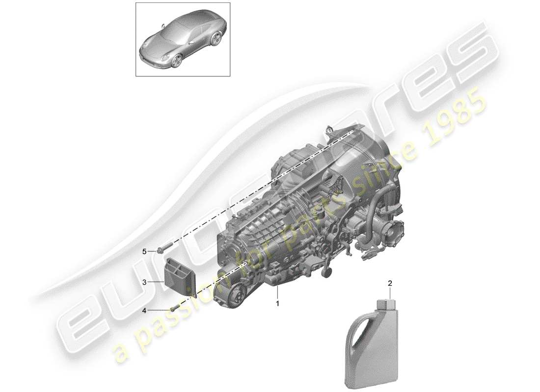 porsche 991 (2016) manual gearbox diagrama de piezas
