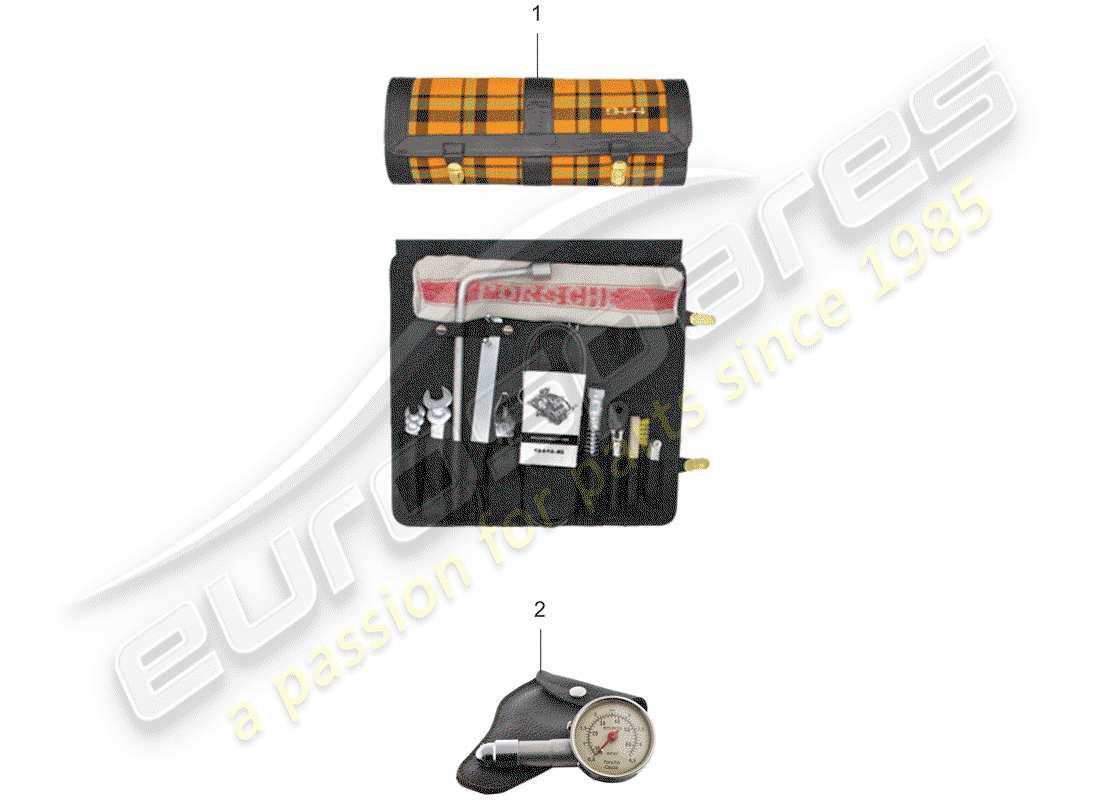 porsche 2013 (accessories) bolsa de herramientas diagrama de piezas