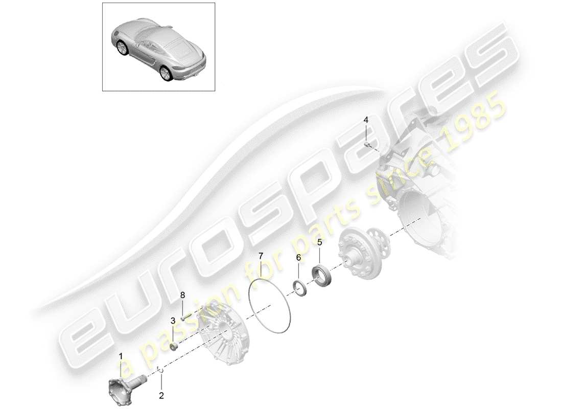porsche 2017 (718 cayman) manual gearbox diagrama de piezas