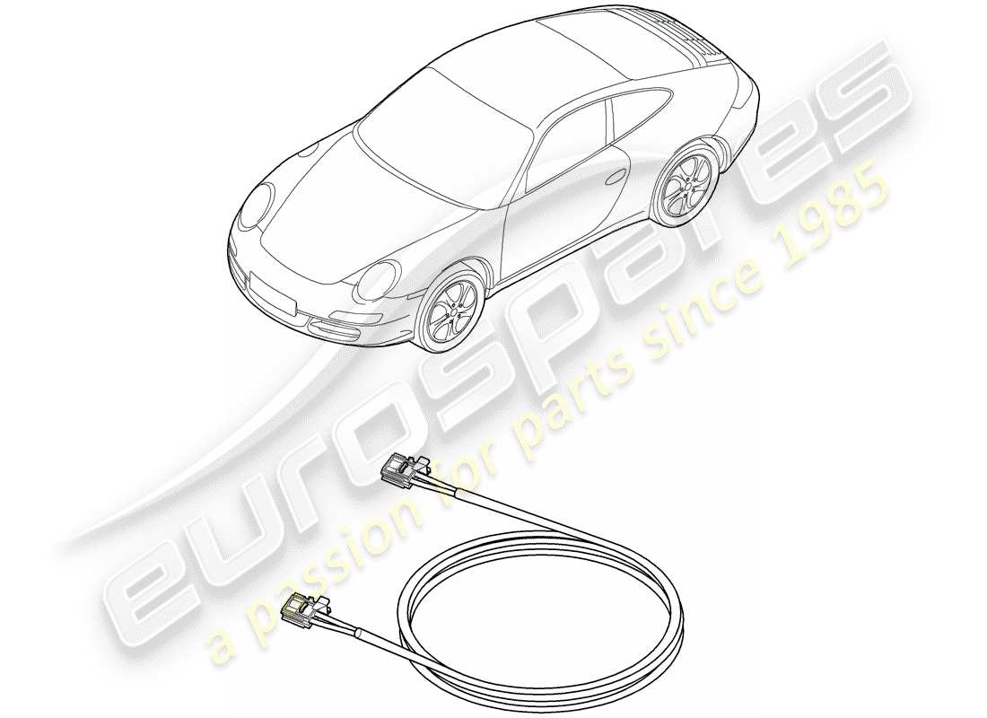 porsche 2011 (997-2) fibra óptica ligera diagrama de piezas