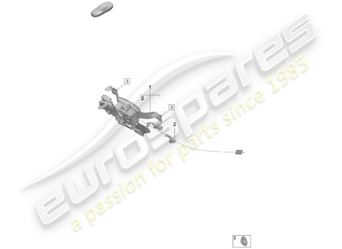 porsche 2020 (992-1) diagrama de piezas de bloqueo