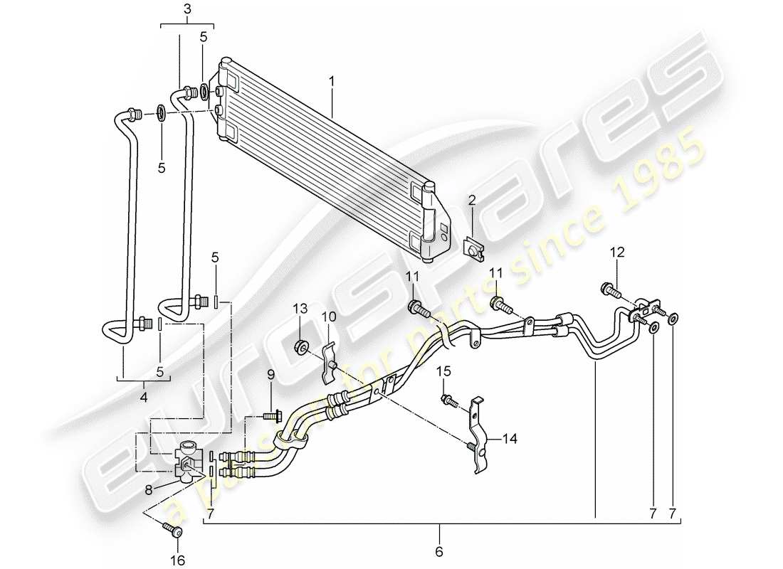 porsche 2003 (cayenne e1 9pa) diagrama de piezas tiptronic