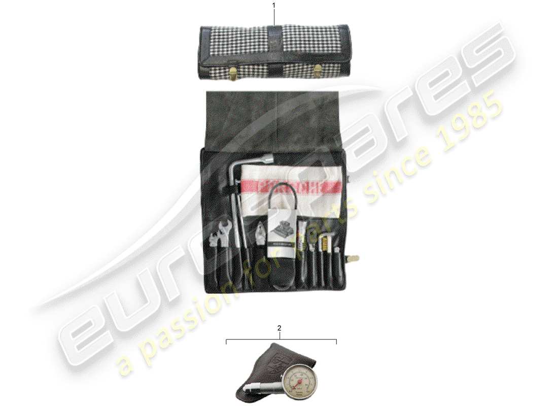 porsche 2011 (accessories) bolsa de herramientas diagrama de piezas