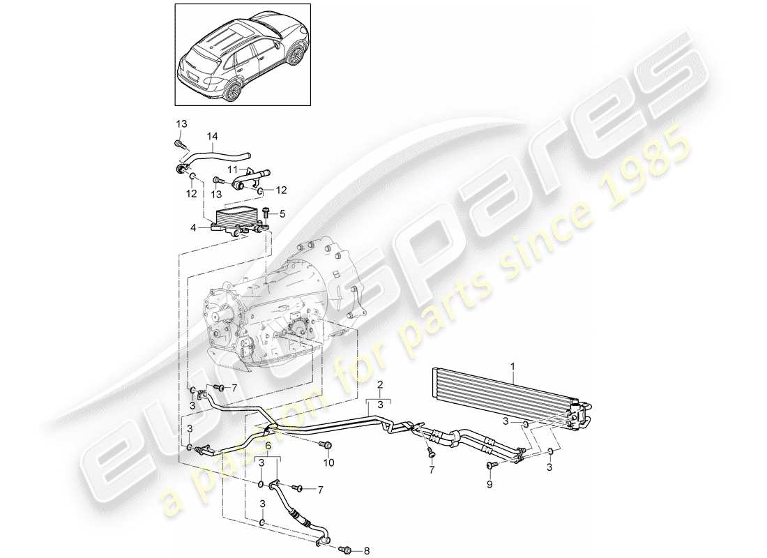 porsche 2016 (cayenne e2 92a) diagrama de piezas tiptronic