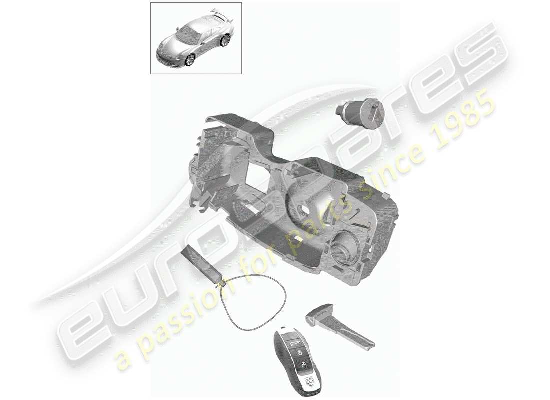 porsche 2016 (991-1 r/gt3/rs) juego de reparación diagrama de piezas