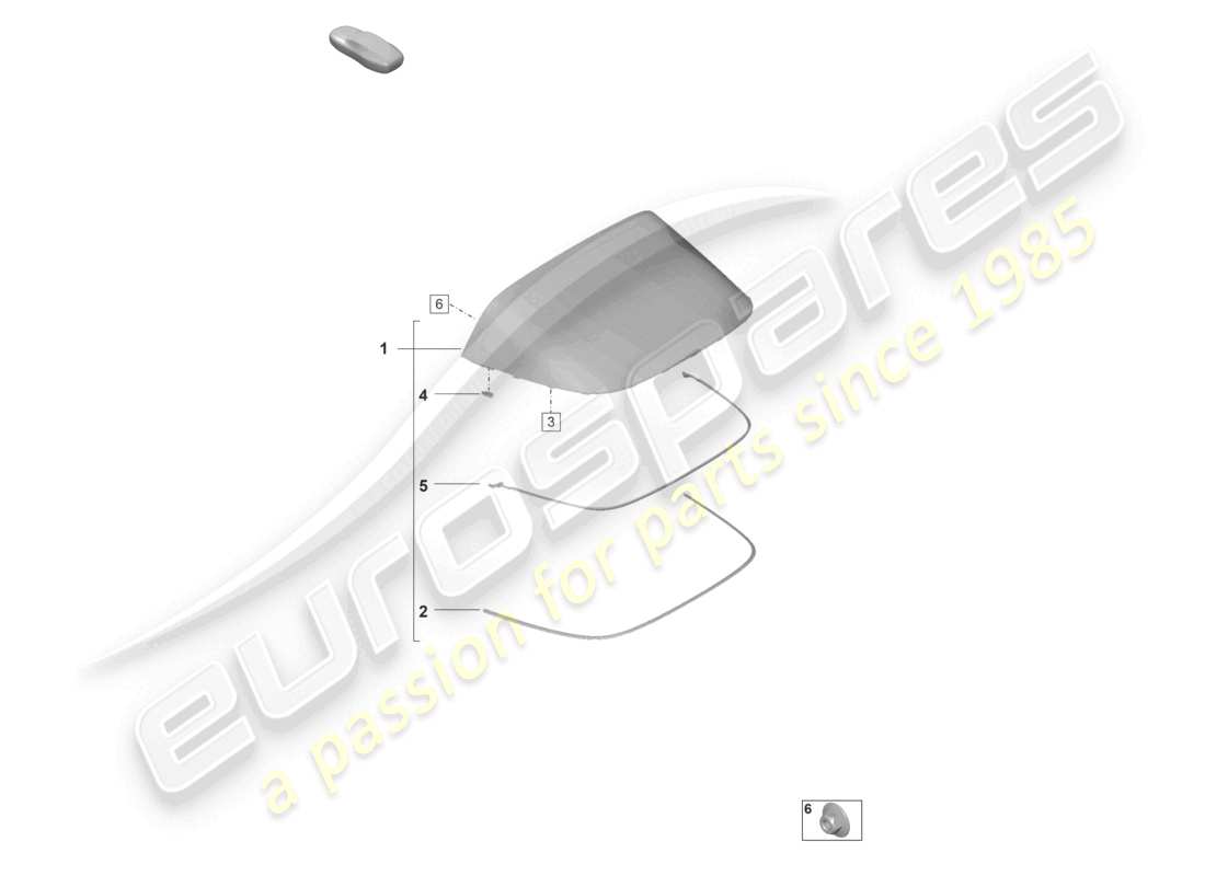 porsche 2019 (992-1) la ventana trasera diagrama de piezas
