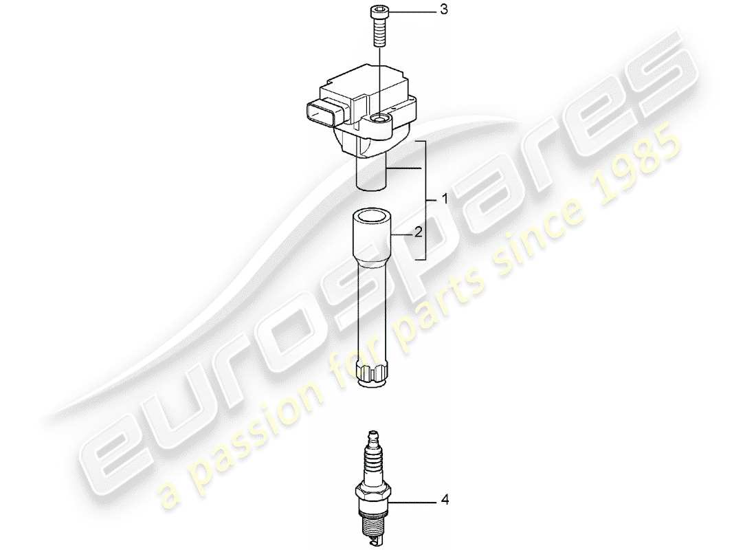 porsche 2005 (997-1) sistema de encendido diagrama de piezas