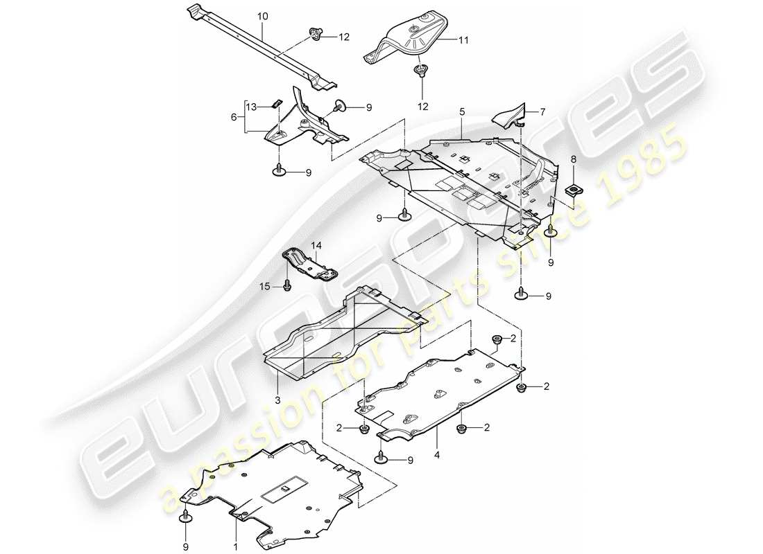 porsche 2012 (997-2) adornos diagrama de piezas