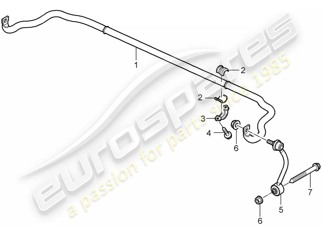 porsche 2010 (cayenne e1 9pa) estabilizador diagrama de piezas