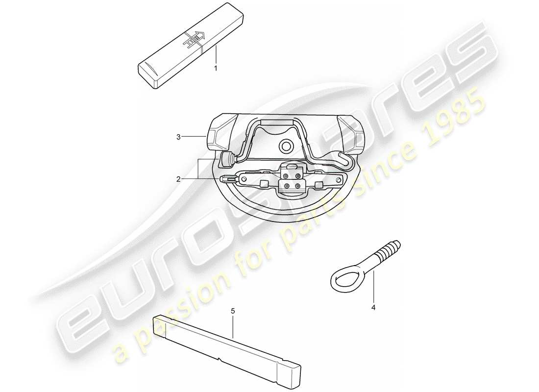 porsche 2007 (997-1 gt3) herramienta diagrama de piezas