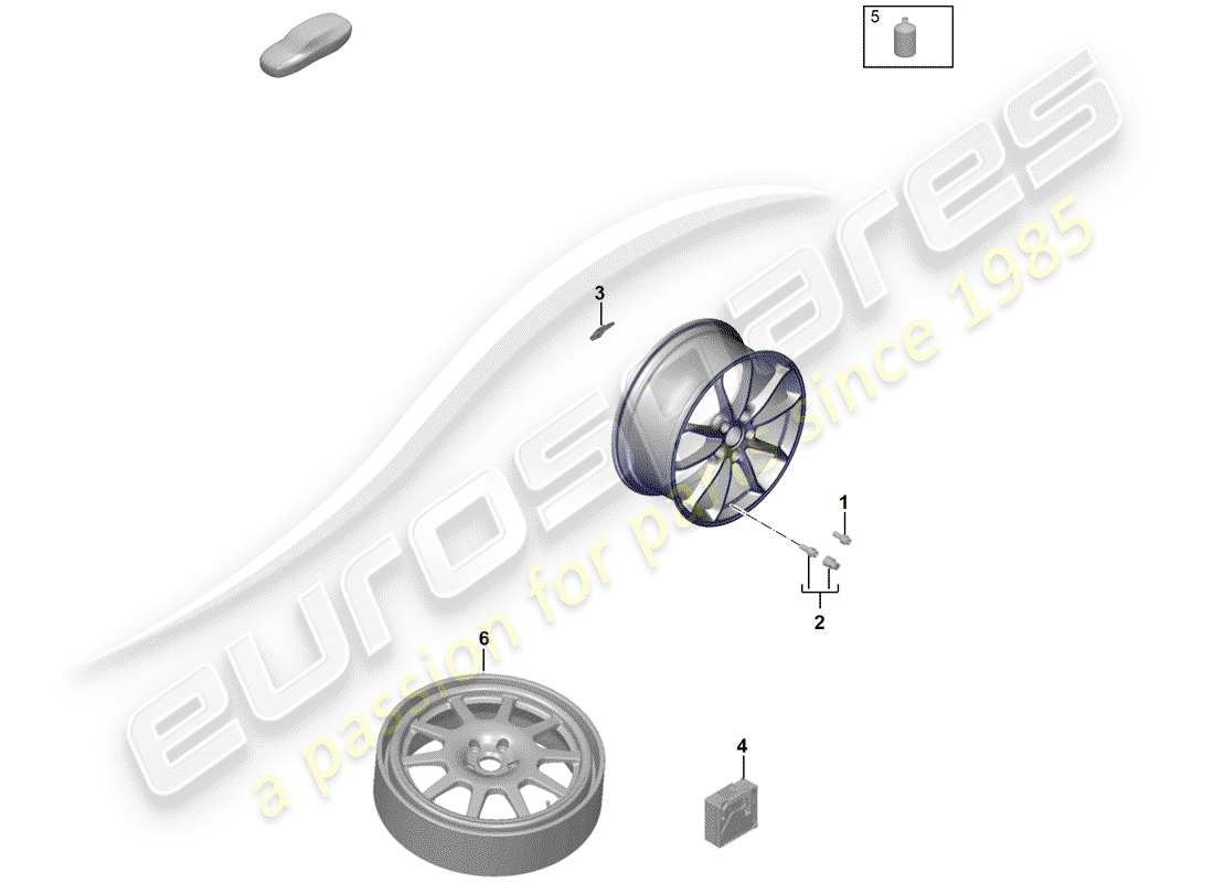 porsche 2019 (718 boxster spyder) piezas individuales diagrama de piezas