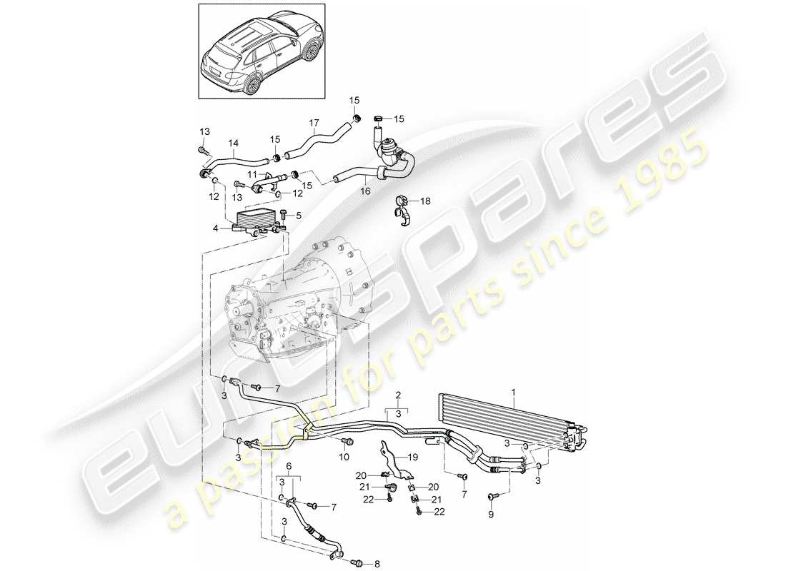 porsche 2016 (cayenne e2 92a) diagrama de piezas tiptronic