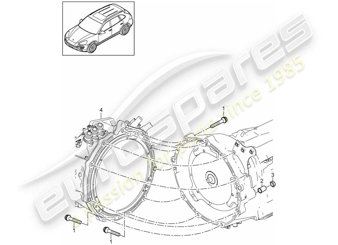 porsche 2016 (cayenne e2 92a) piezas de montaje para motor y diagrama de piezas