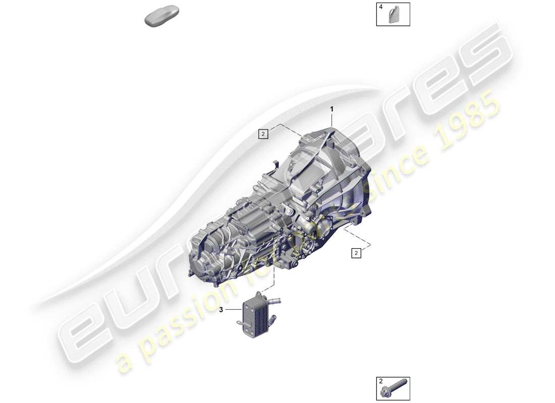 porsche 2019 (718 boxster spyder) manual gearbox diagrama de piezas