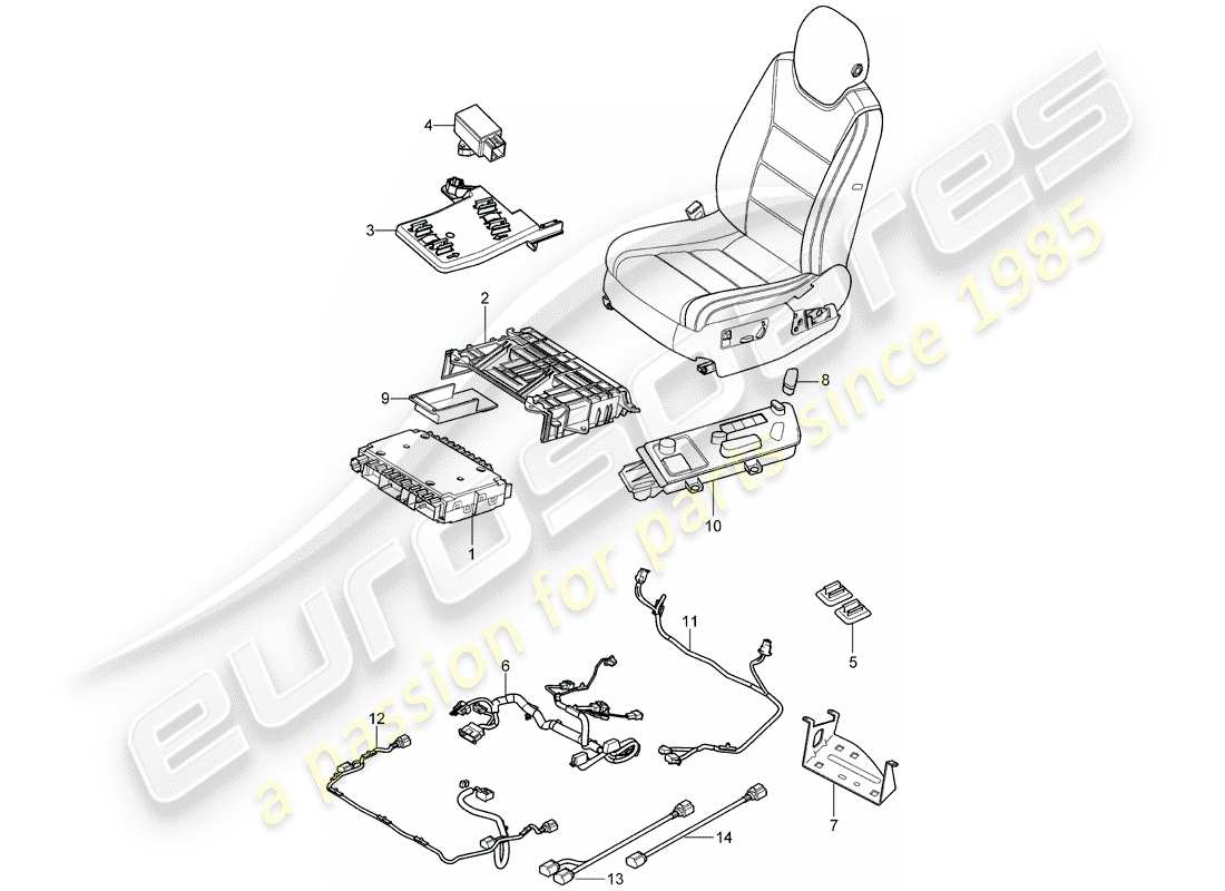 porsche 2007 (cayenne e1 9pa) switch diagrama de piezas