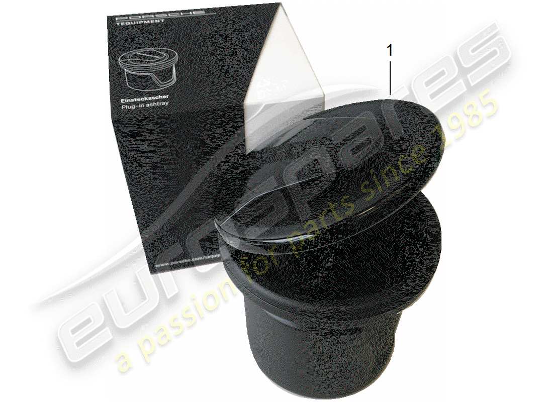 porsche 2018 (tequipment 98x/99x) inserto para cenicero diagrama de piezas