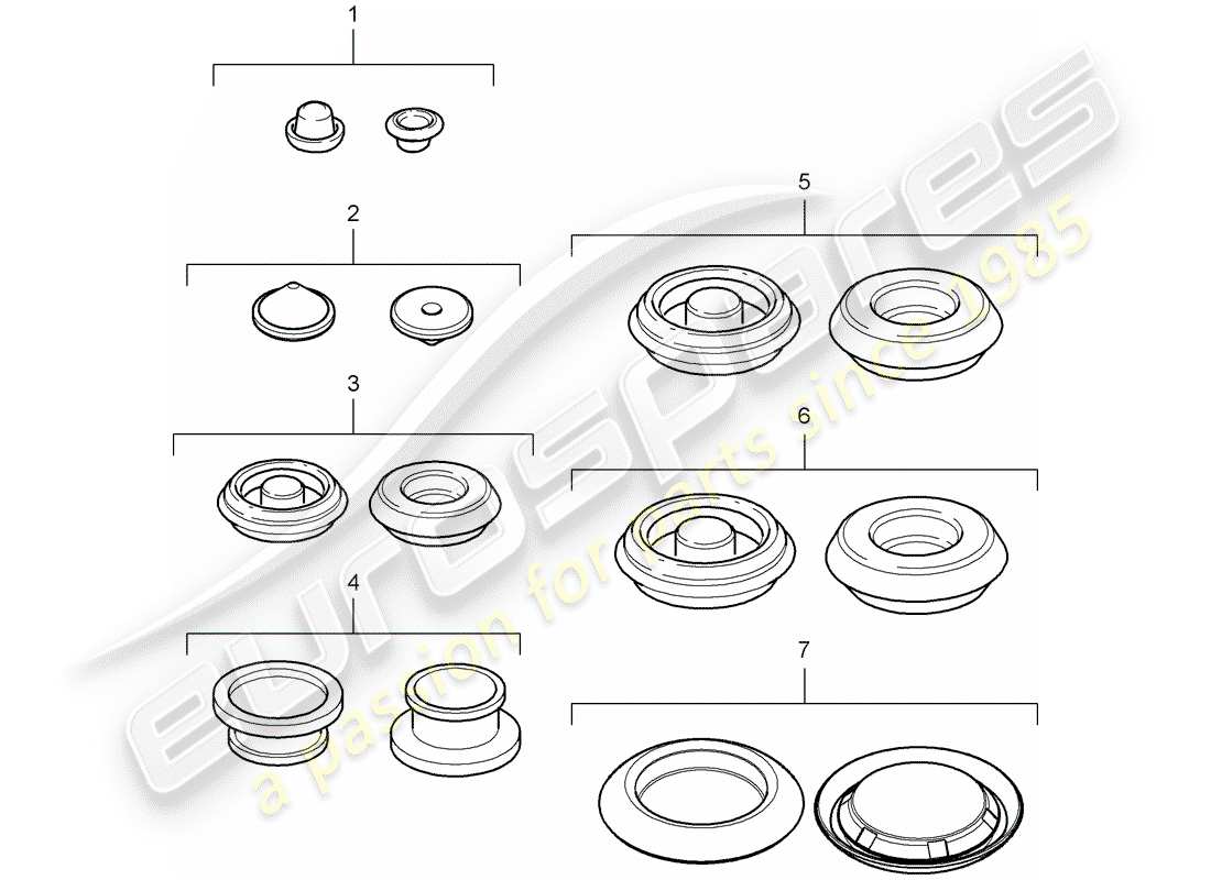 porsche 2010 (987 boxster) diagrama de piezas del enchufe