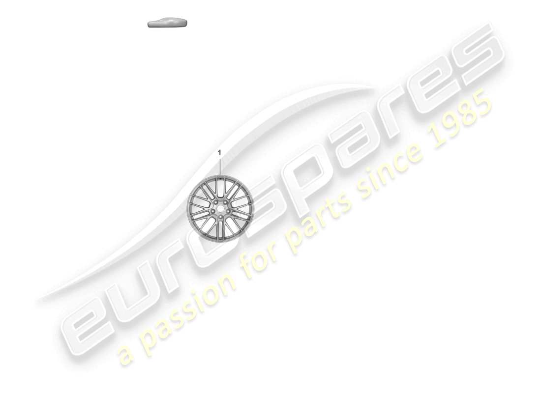 porsche 2019 (992-1) rueda de aleación diagrama de piezas