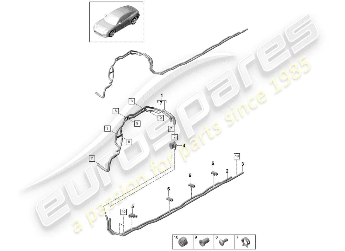 porsche 2020 (panamera 971-1) coolant pipe diagrama de piezas