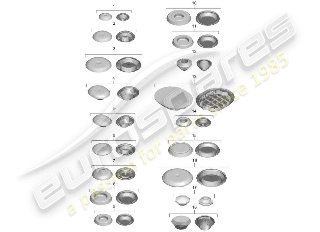 porsche 2018 (718 cayman) enchufar diagrama de piezas