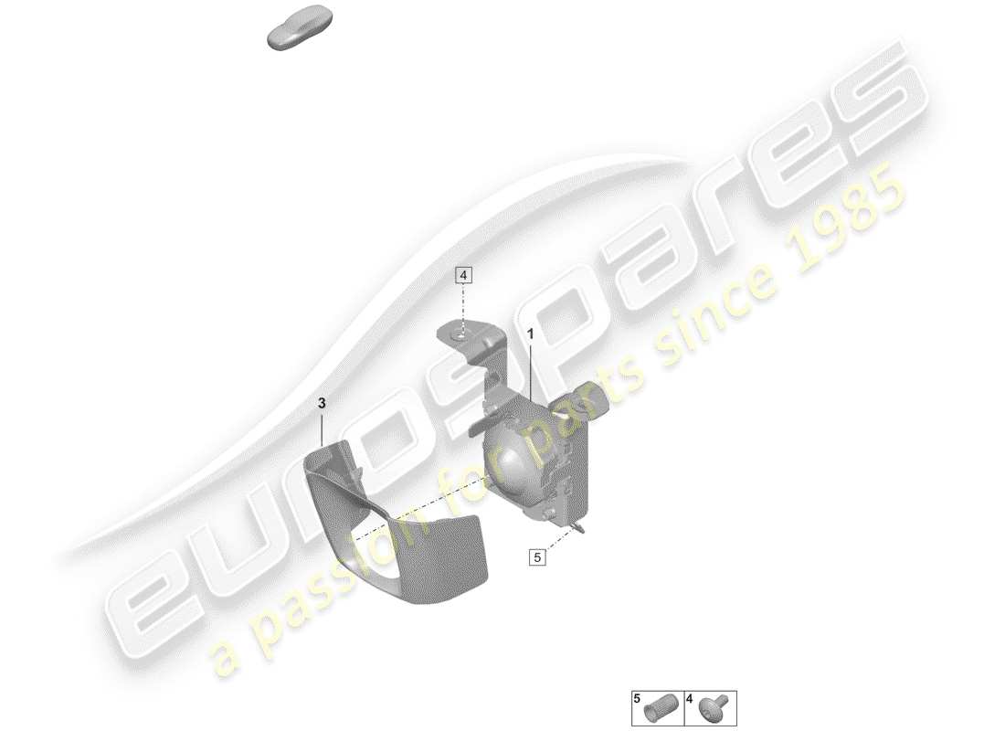 porsche 2019 (992-1) sistema de asistencia al conductor diagrama de piezas
