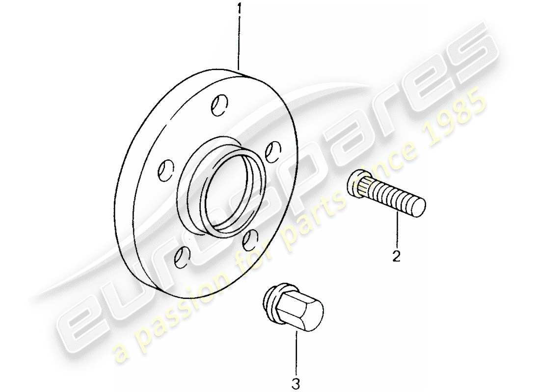 porsche 2004 (tequipment) arandela espaciadora diagrama de piezas