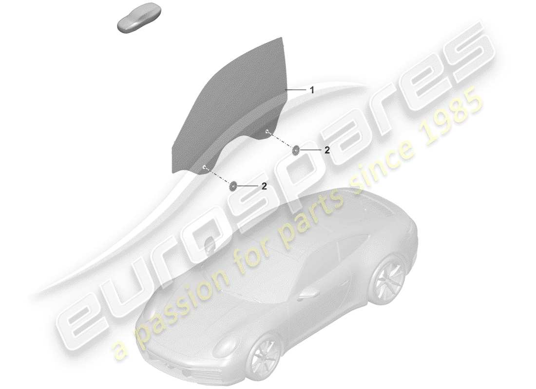 porsche 2019 (992-1) puerta ventana diagrama de piezas