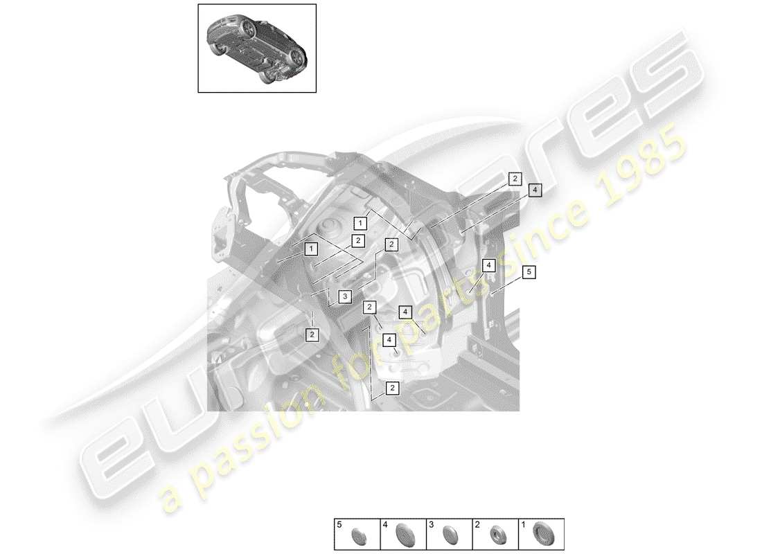 porsche 2019 (macan) diagrama de piezas del enchufe