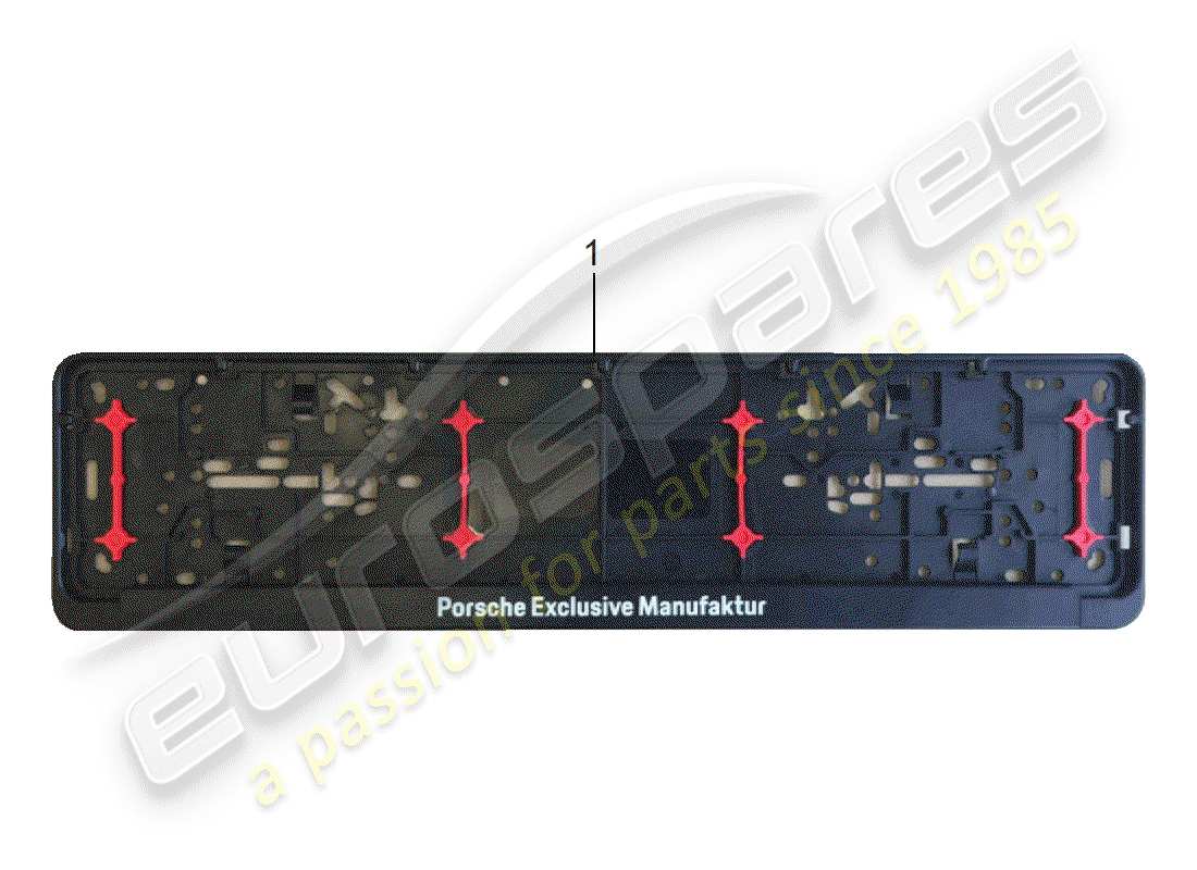 porsche tequipment macan (2018) soporte de matrícula diagrama de piezas