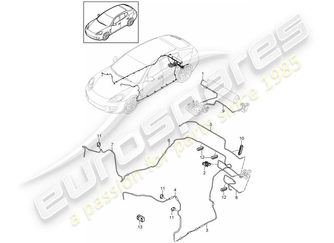 porsche 2011 (panamera 970) sistema de autonivelación diagrama de piezas
