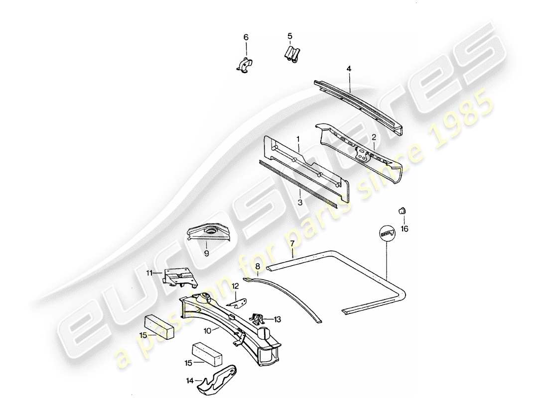porsche 1977 (911 turbo) marco diagrama de piezas