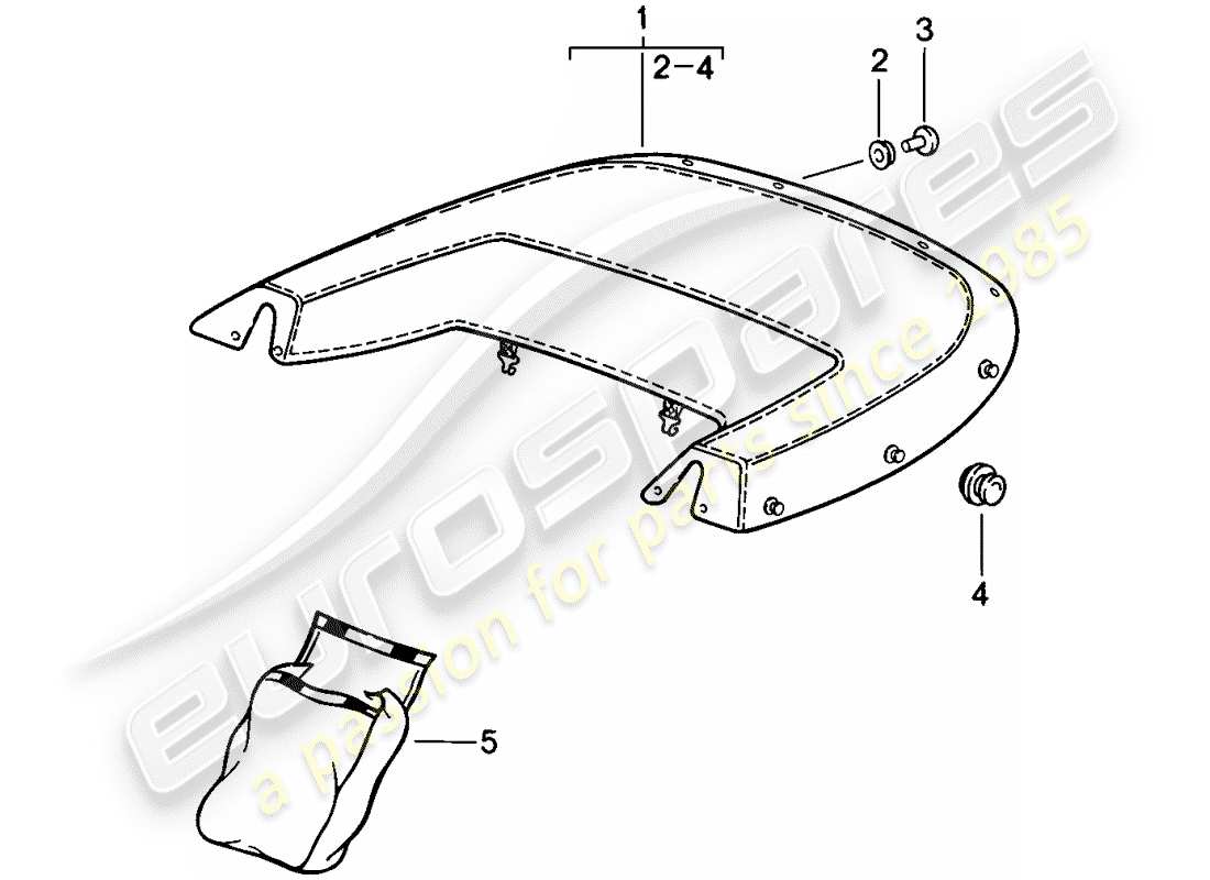 porsche 1985 (911) cubre botas diagrama de piezas
