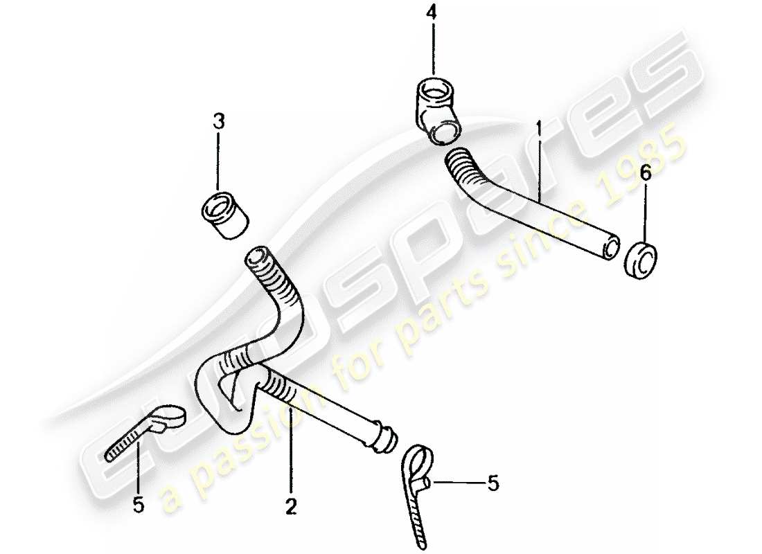 porsche 2004 (996) tubo de drenaje de agua - sujetadores - absorbedor de sonido - calentador - carcasa de distribución de aire diagrama de piezas