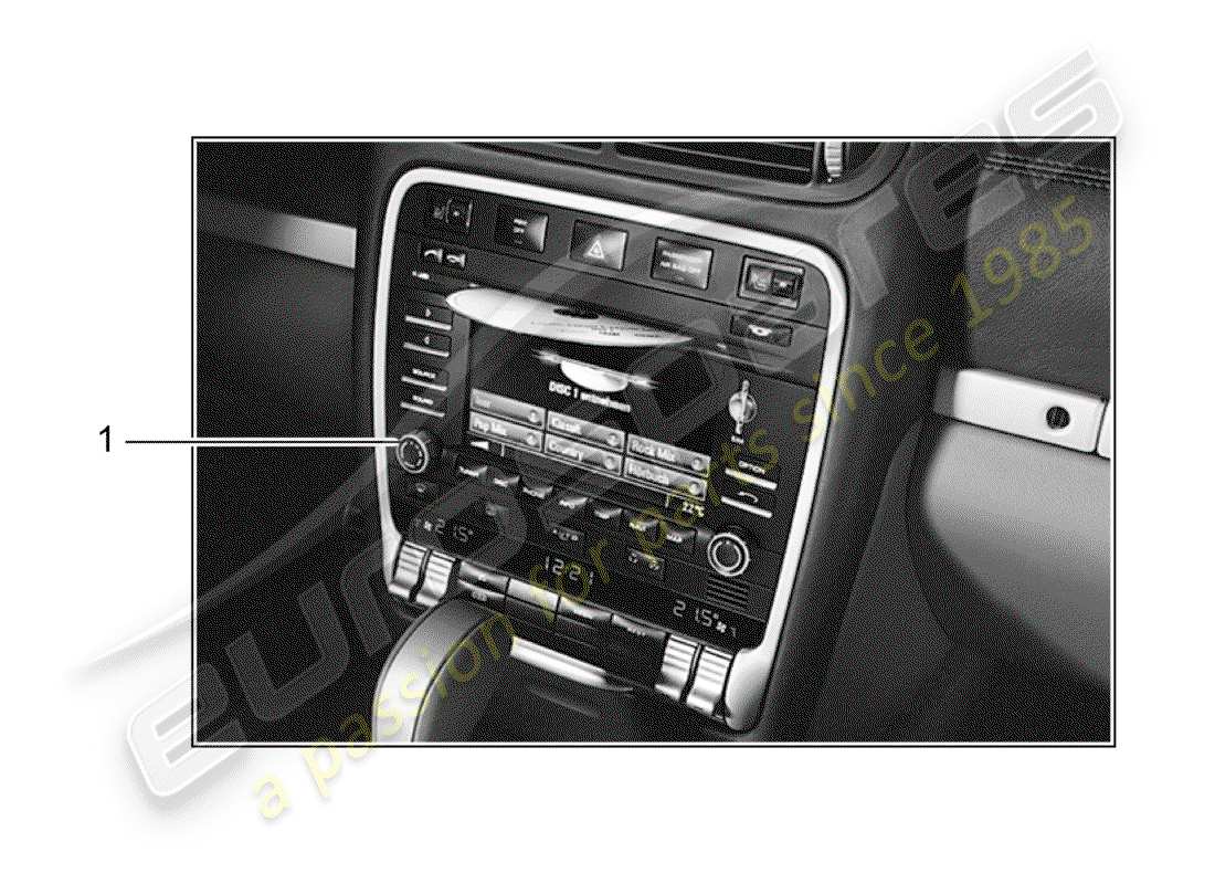 porsche 2013 (tequipment cayenne) diagrama de piezas del sistema de navegación
