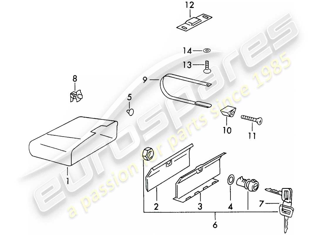 porsche 1970 (911) guantera - d - mj 1971>> diagrama de piezas
